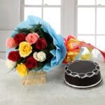 Mix Rose And Cake Combo