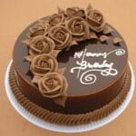 VALENTINE CHOCOLATE ROSE CAKE