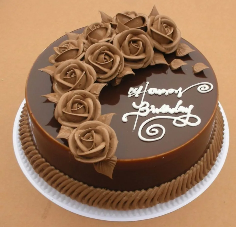 VALENTINE CHOCOLATE ROSE CAKE - Image 1