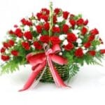 50 Red Roses Basket