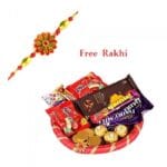 Free Rakhi With Chocolate Hamper