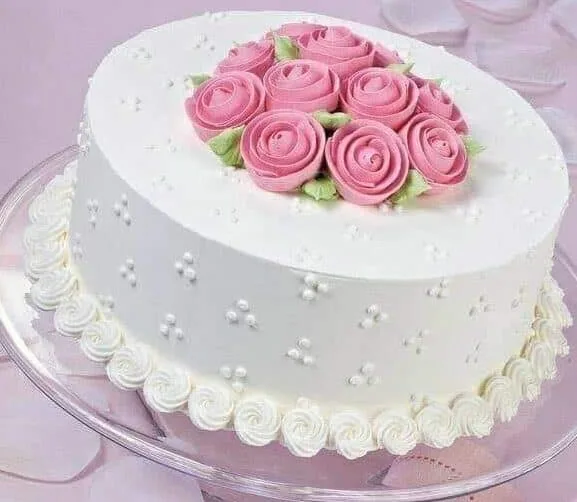 Vanilla Pinky Rose Cake - Image 1