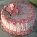 Strawberry Vanilla Rose Cake