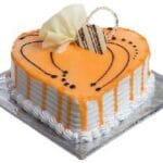 Heart Butterscotch Cake 1 kg