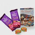 Cadbury Dairy Milk Silk With Greeting Card And Earthen Diya