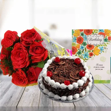 Blackforest Red Roses Card - Image 1