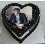 Heart Shape Chocolate Photo Cake 1 KG