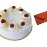 Pineapple Cake and Card 0.5 kg
