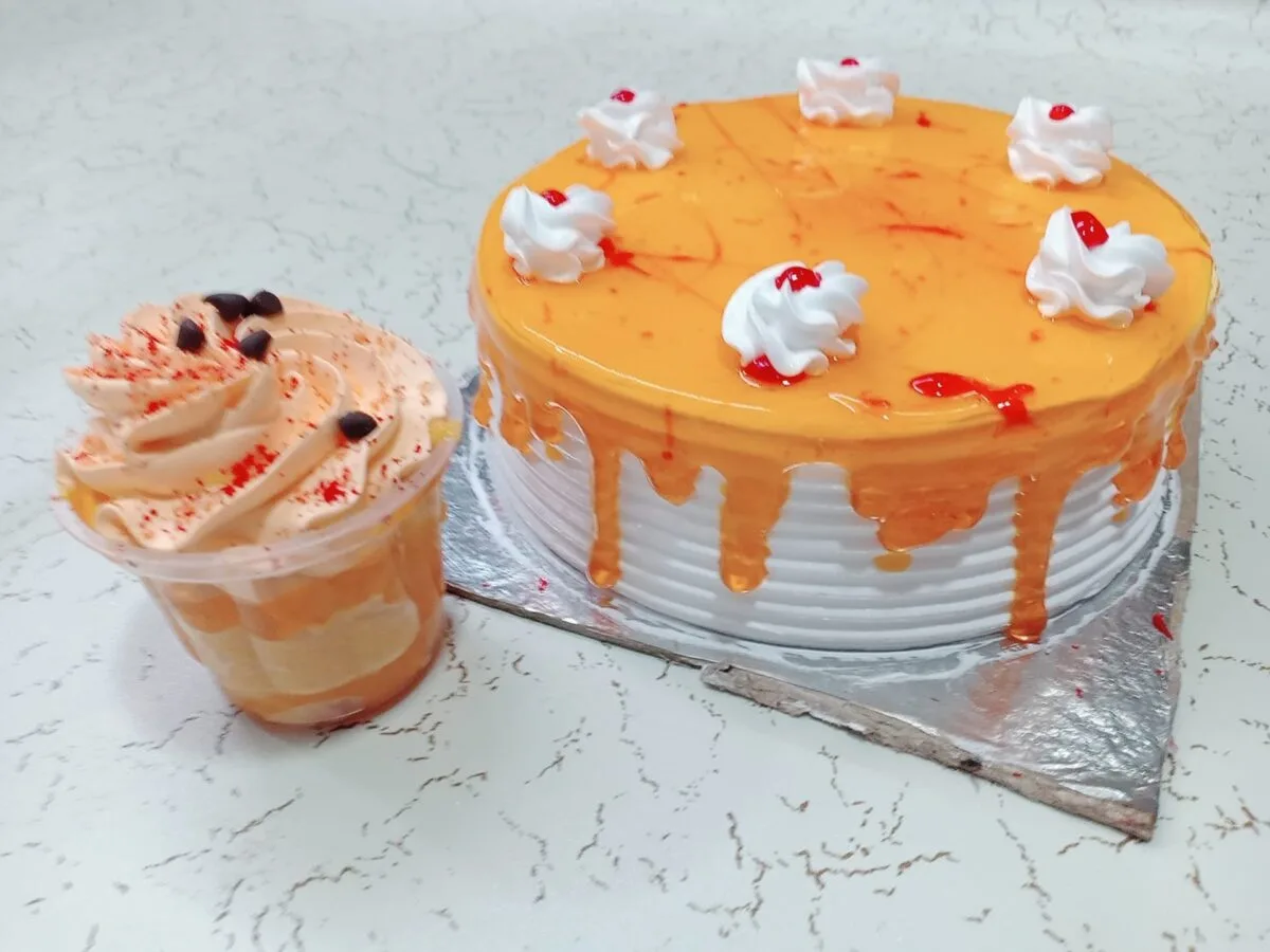 Free Pineapple Mousse With Orange Cake - Image 1