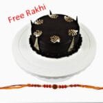 Free Rakhi With 500gms Chocolate Eggless Cake