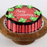 Red Chocolate Christmas Cake