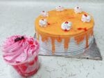 Free Strawberry Mousse With Orange Cake